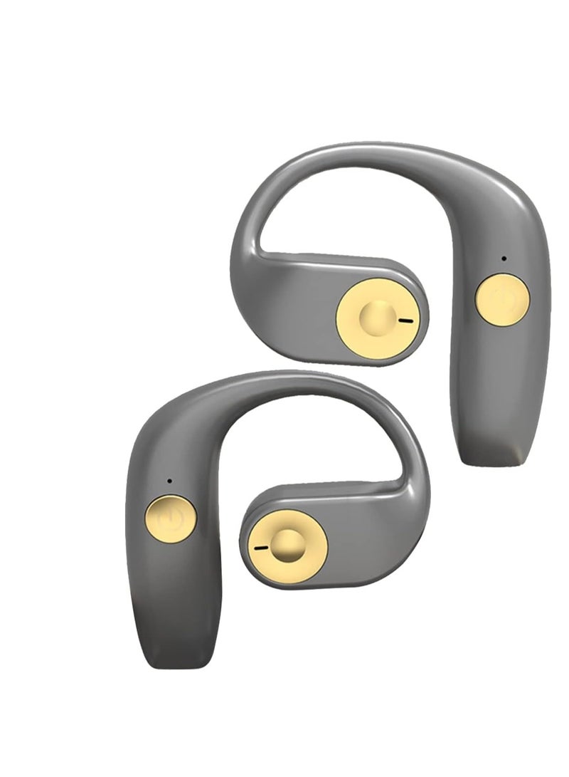 SYOSI سماعات الرأس Bone Conduction Bluetooth 5.2 اللاسلكية سماعات الأذن المفتوحة مع ميكروفون وخاصية إلغاء الضوضاء ومقاومة للعرق للرياضة وركوب الدراجات والقيادة - Image 1