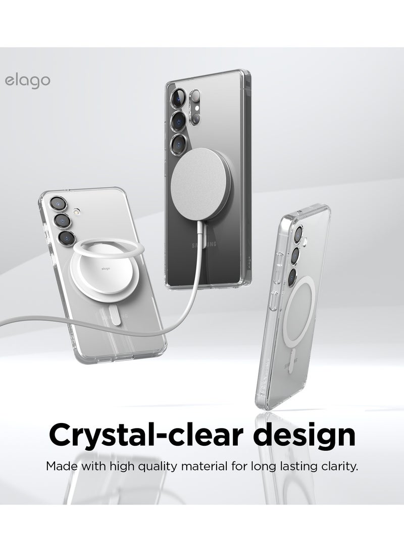 Elago Magnetic Hybrid for Samsung Galaxy S25 Case Cover compatible with MagSafe - Transparent - Image 5