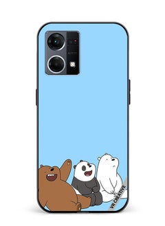 VR CREATIVE Protective Case Cover For Oppo Reno8 4G 3 Cute Teddy Design Multicolour  - Image 1