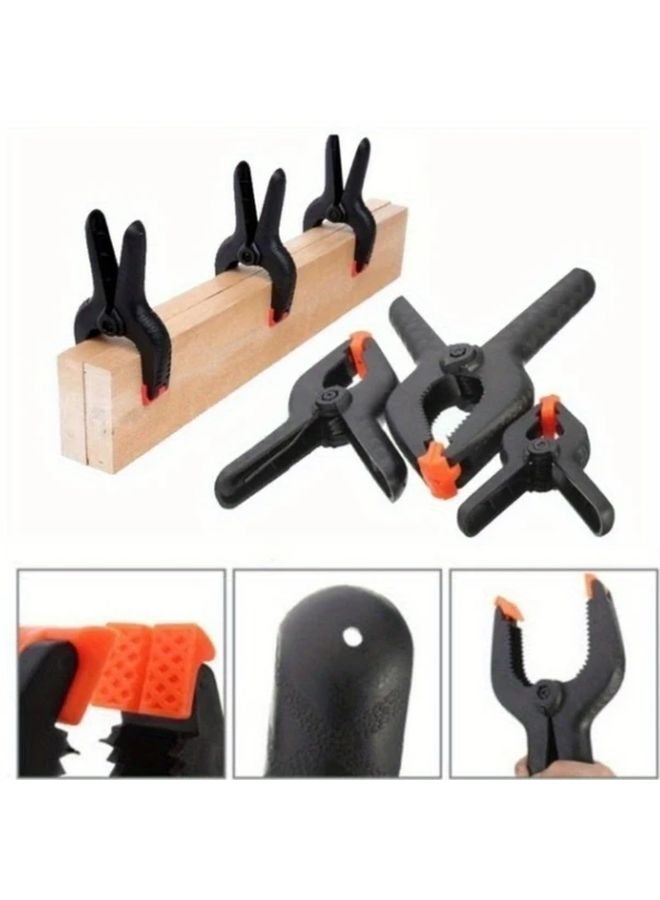 10pcs Heavy Duty Plastic Spring Clamps With Bright Orange Non Slip Grips - Image 4