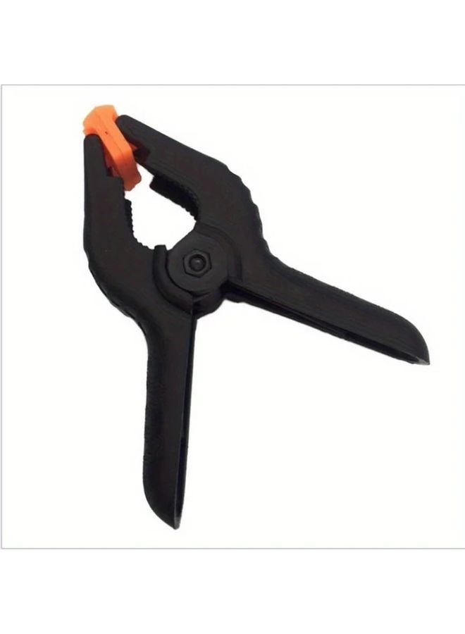 10pcs Heavy Duty Plastic Spring Clamps With Bright Orange Non Slip Grips - Image 1