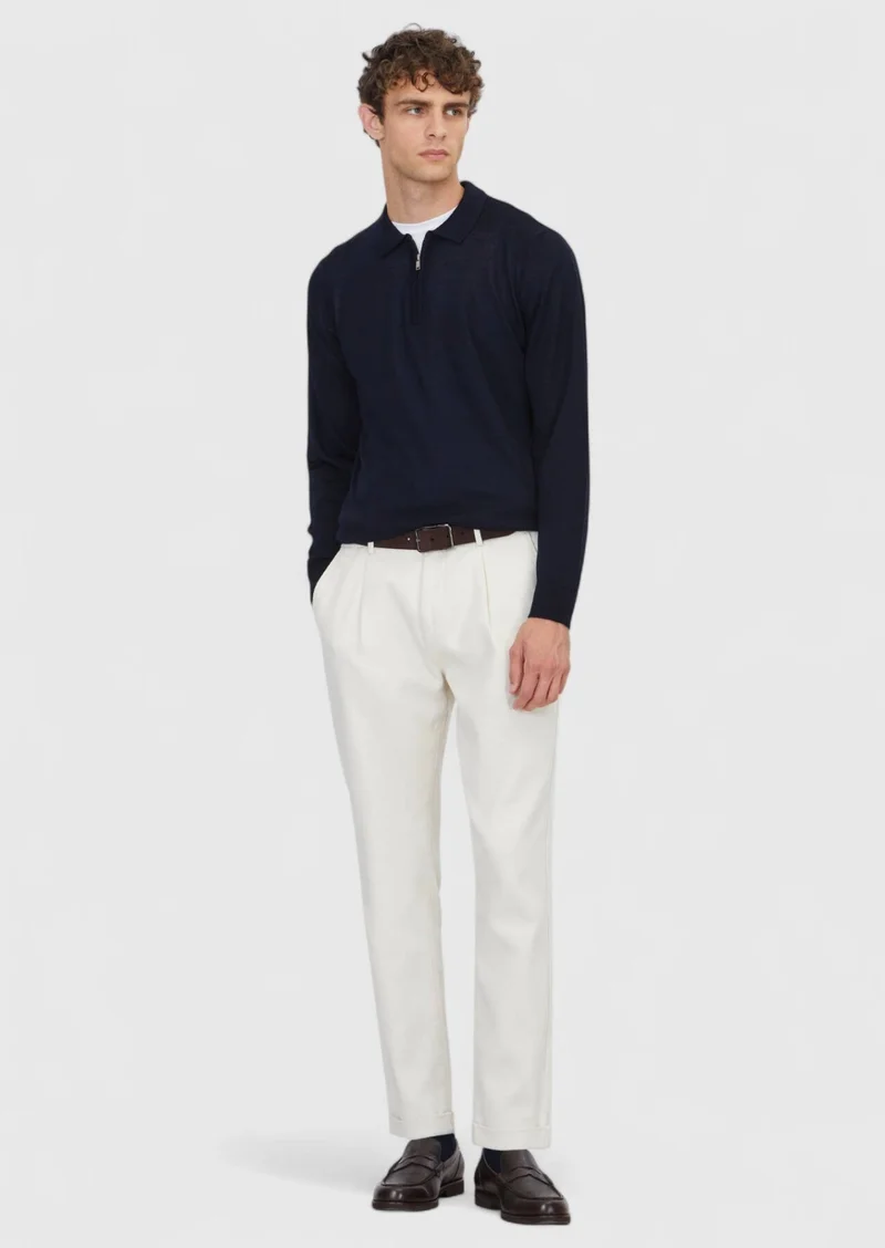 RAMSEY Navy Blue Knitwear Sweatshirt