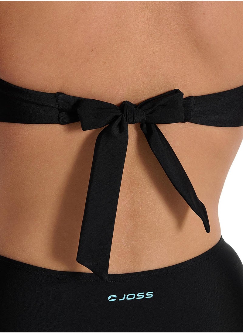 Joss Joss Women’s Black Swim Bodice – Adjustable Straps, Quick-Dry Elastic Fabric, Stylish and Comfortable for Pool & Beach Relaxation  - Image 4