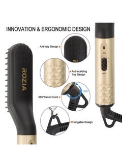 Rozia Multi-function Men Hair Straightening Hair Brush  - Image 4