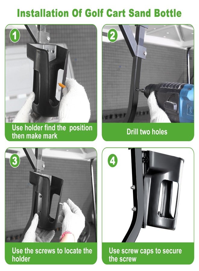 10 ال 0 ال عبوة رمل عالمية لعربة الجولف 10L0L مع حامل، متوافقة مع ياماها، وإيزي جو، وكلوب كار، موزع رمل لحشو الحفر - عبوة واحدة - Image 4