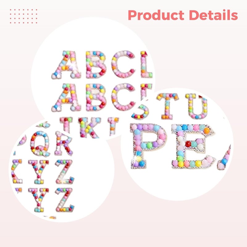 Rhinestone Letter Patches: Multicolor Crafts, 26 Pieces - Image 4