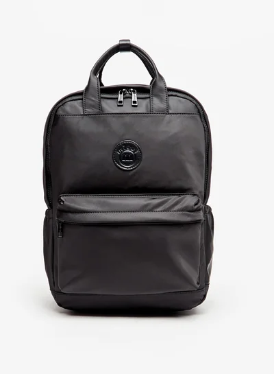 ميسي Missy Logo Applique Backpack with Adjustable Strap and Zip Closure - 12x41x30 cm
