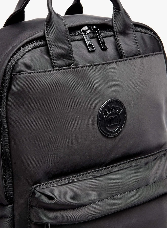 MISSY Missy Logo Applique Backpack with Adjustable Strap and Zip Closure - 12x41x30 cm