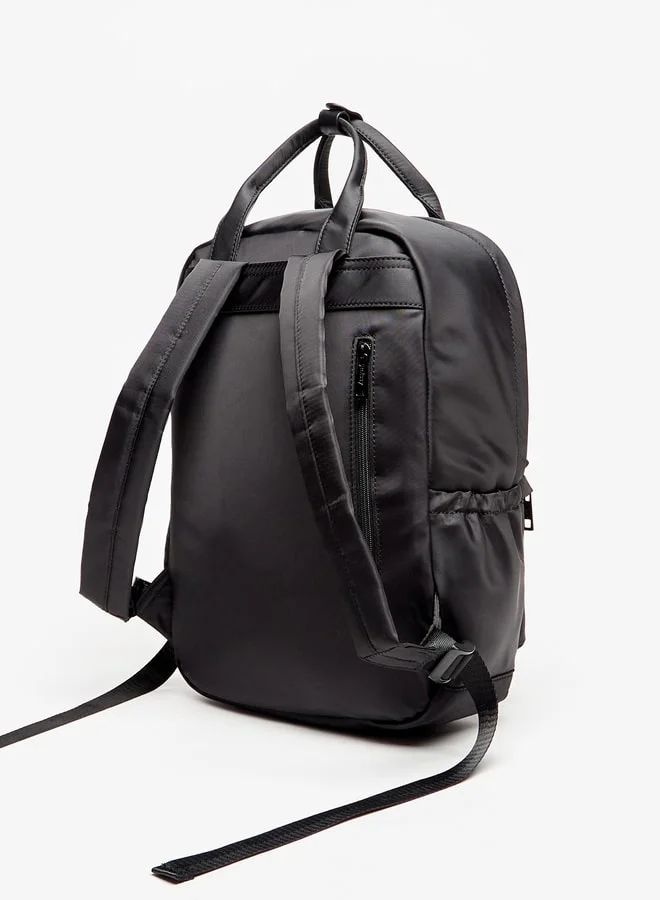 MISSY Missy Logo Applique Backpack with Adjustable Strap and Zip Closure - 12x41x30 cm