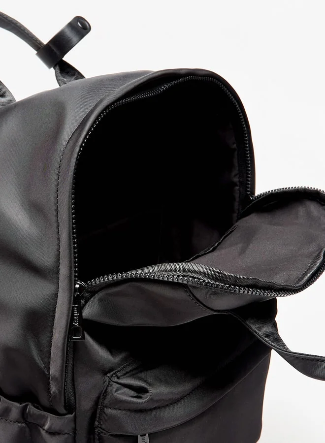 MISSY Missy Logo Applique Backpack with Adjustable Strap and Zip Closure - 12x41x30 cm