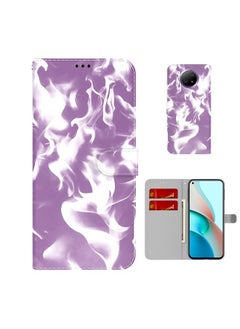 HuHa Case Cover For Xiaomi Redmi Note 9T / Note 9 5G  CN Version Cloud Fog Pattern Horizontal Flip Leather Case with Holder & Card Slot & Wallet Purple 
