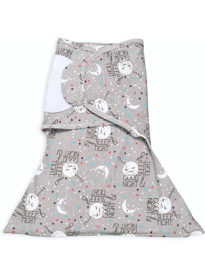 SleepingBaby Zippy Swaddle - Cozy Baby Swaddle Blanket with Convenient Bottom Zipper for Easy Diaper Changes - Goodnight Moon - Small/Medium - Image 1