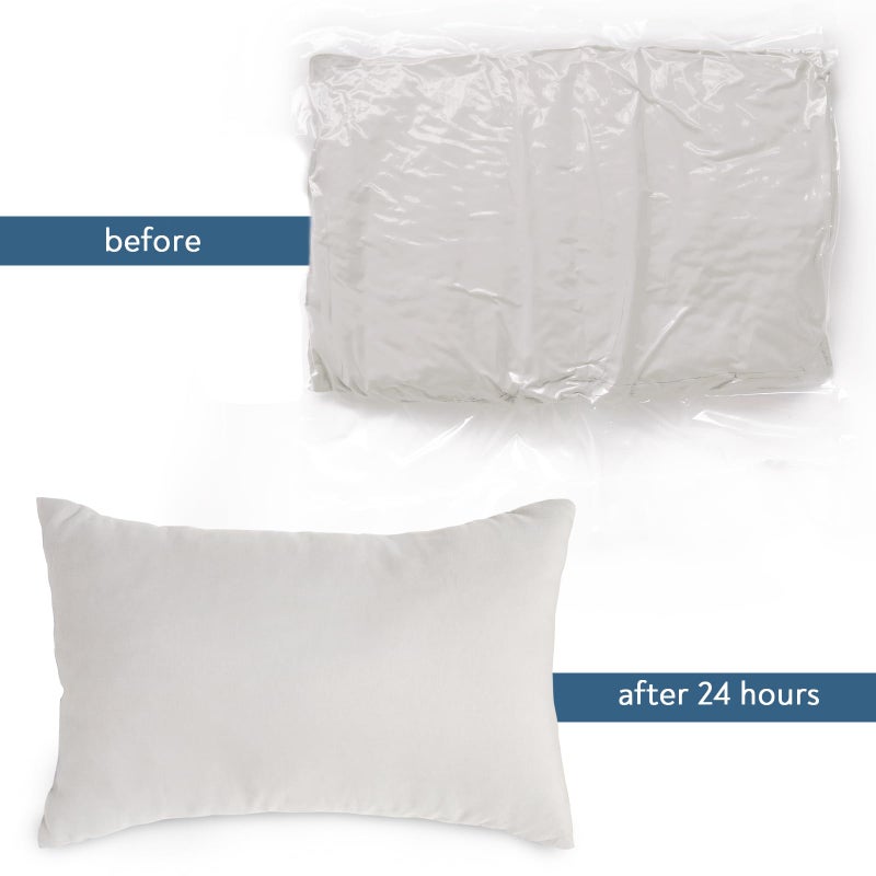 Magik & Kover Small Pillow Mini Pillow for Travel 2 Pack, 11" x 7" Tiny Pillows with Name Tag, Travel and Sleep, Small Rectangular for Neck, Lumbar, Back, Pet Dogs, Grey - Image 4