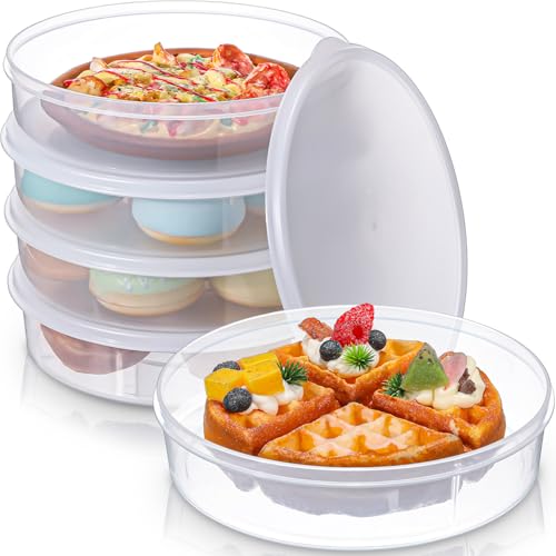 Colingmill 5 Pcs Plastic Deli Food Storage Containers with Lids Airtight 8 5 x 2 2 Inches Reusable Leakproof Clear Food Cupcakes Storage Freezerdishwasher BPAfree Secure Easy Transport - Image 1