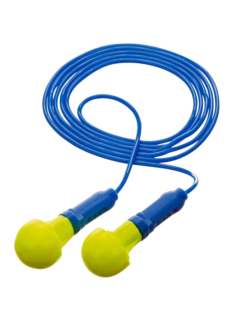 3M - E-A-R Push-Ins Corded Earplugs, Blue Stem, Yellow (3181003) - Image 1