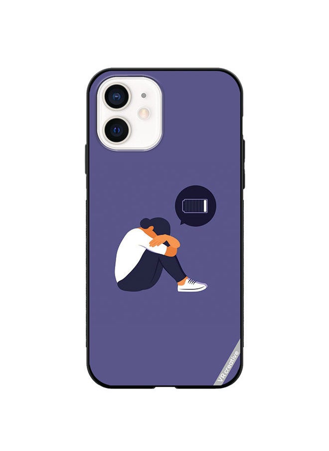VR CREATIVE - Protective Case Cover For Apple iPhone 12 Battery Low Design Multicolour - Image 1