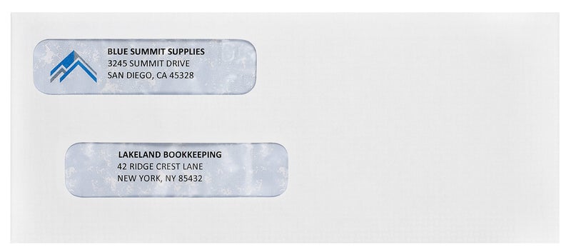 Blue Summit Supplies 500#8 Self Seal Double Window Security Envelopes Designed for QuickBooks Checks - Computer Printed Checks - 3 5/8 X 8 11/16 (Not for Invoices) - Image 3