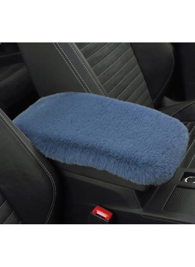EGBANG 6pcs in 1 Set Soft Fluffy Car Steering Wheel Cover Faux Wool Auto Center Armrest Cove & Gear Shift Cover & Handbrake Cover & 2pcs Seat Belt Shoulder Pads Warm Winter Universal Fit for 15 Inch - Image 4