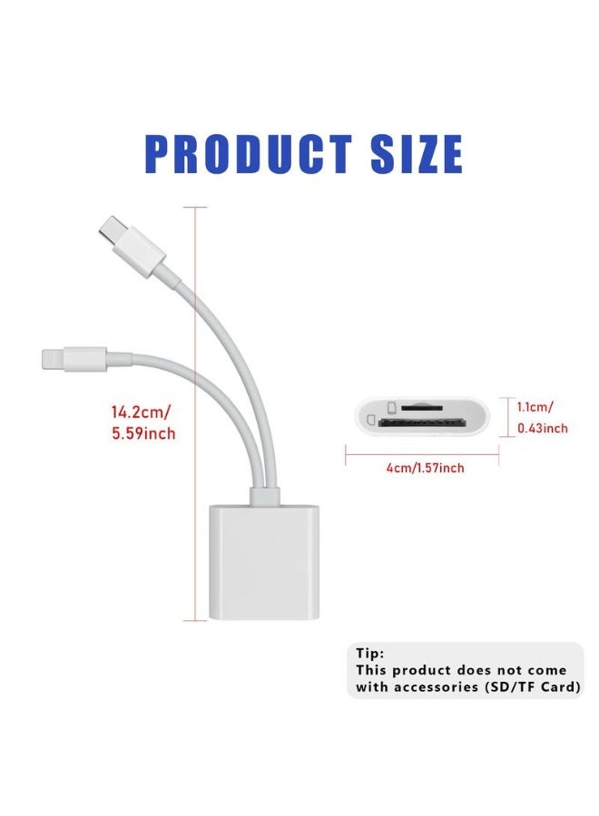 2-In-1 Sd Card Reader, 1 Portable Type-C Card Reader For Usb C Input Devices, Dual Slot Memory Card Reader, Suitable For Gaming, Plug And Play Card Reader - Image 2