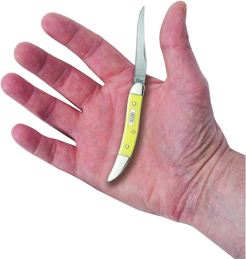 Case WR XX Pocket Knife Yellow Synthetic Small Texas Toothpick Cv Item #091 - (310096 Cv) - Length Closed: 3 Inches - Image 5