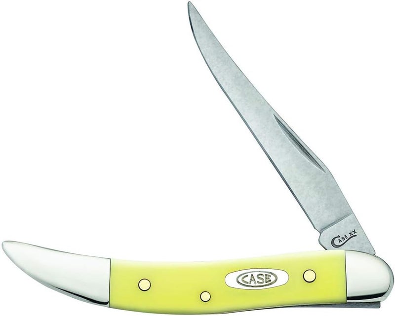 Case WR XX Pocket Knife Yellow Synthetic Small Texas Toothpick Cv Item #091 - (310096 Cv) - Length Closed: 3 Inches - Image 1