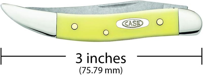 Case WR XX Pocket Knife Yellow Synthetic Small Texas Toothpick Cv Item #091 - (310096 Cv) - Length Closed: 3 Inches - Image 2