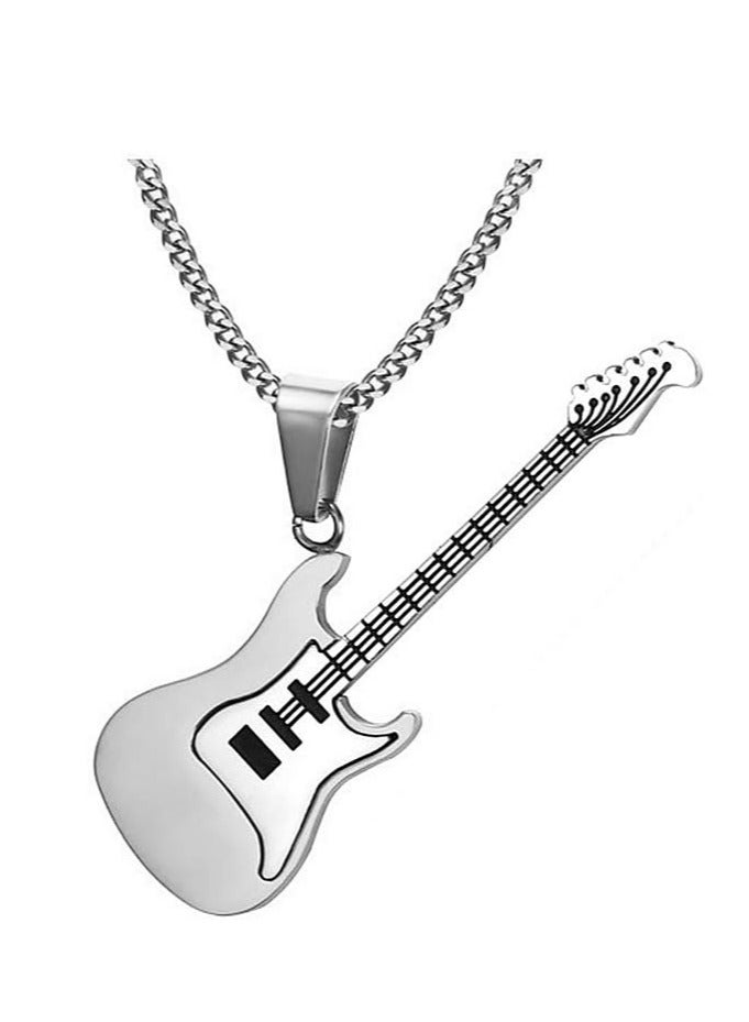 أوزيغالور قلادة من الفولاذ المقاوم للصدأ، 24 بوصة، حلية موسيقية عتيقة للجنسين، هدية للموسيقيين - Image 1