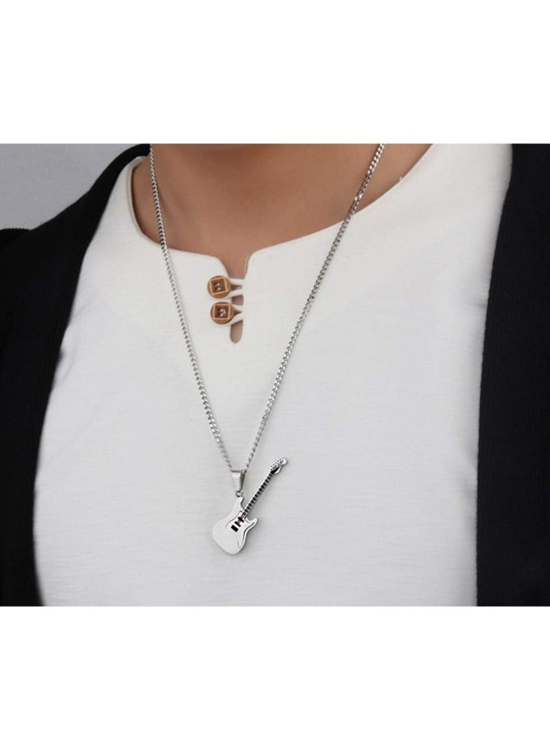 أوزيغالور قلادة من الفولاذ المقاوم للصدأ، 24 بوصة، حلية موسيقية عتيقة للجنسين، هدية للموسيقيين - Image 2