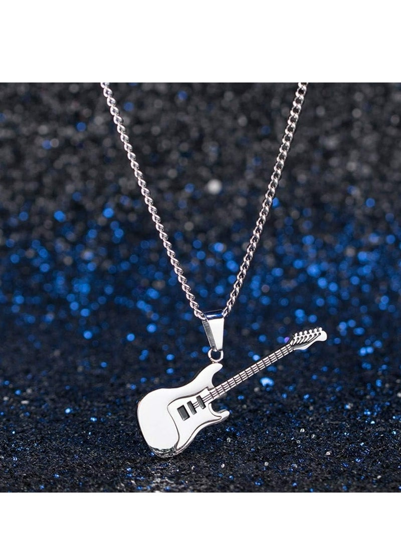 أوزيغالور قلادة من الفولاذ المقاوم للصدأ، 24 بوصة، حلية موسيقية عتيقة للجنسين، هدية للموسيقيين - Image 3