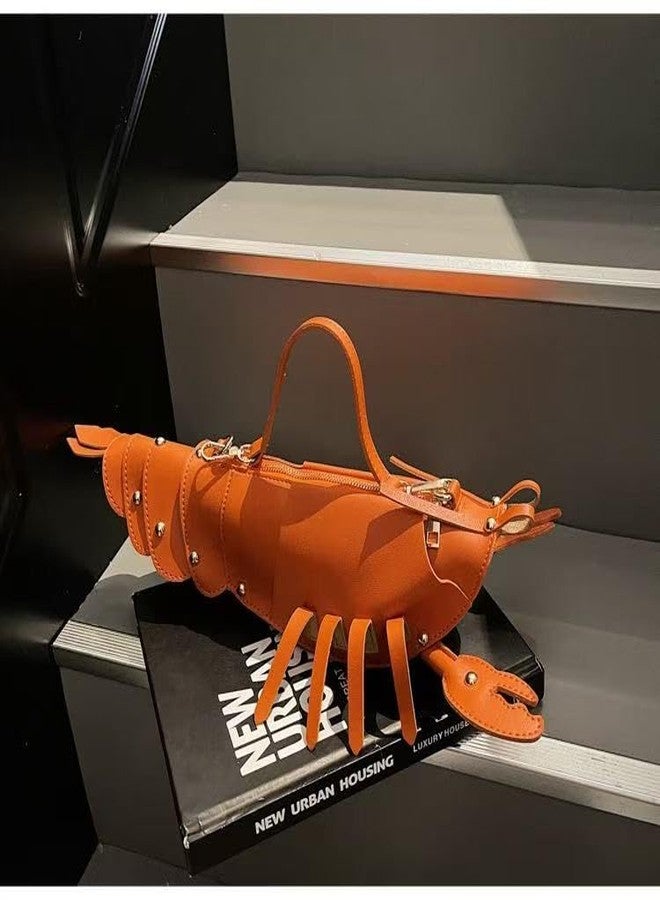 Ueeksry Cute 3D Lobster Shoulder Bag Crossbody Bag, Novelty Purse, Unique Animals Shaped Handbag - Orange - Image 5