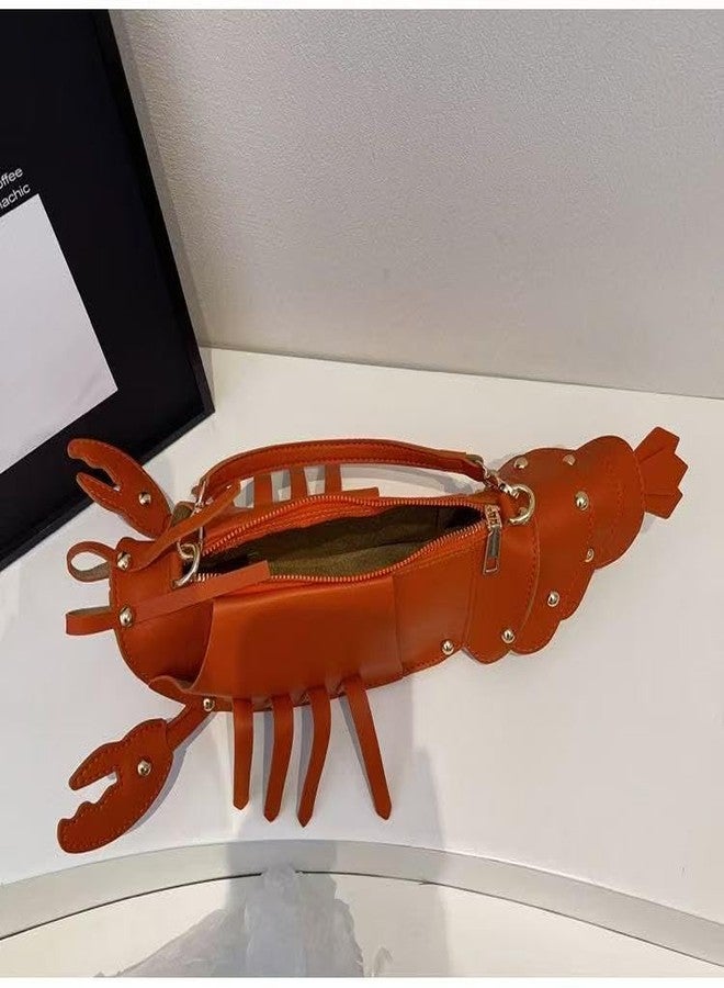 Ueeksry Cute 3D Lobster Shoulder Bag Crossbody Bag, Novelty Purse, Unique Animals Shaped Handbag - Orange - Image 4