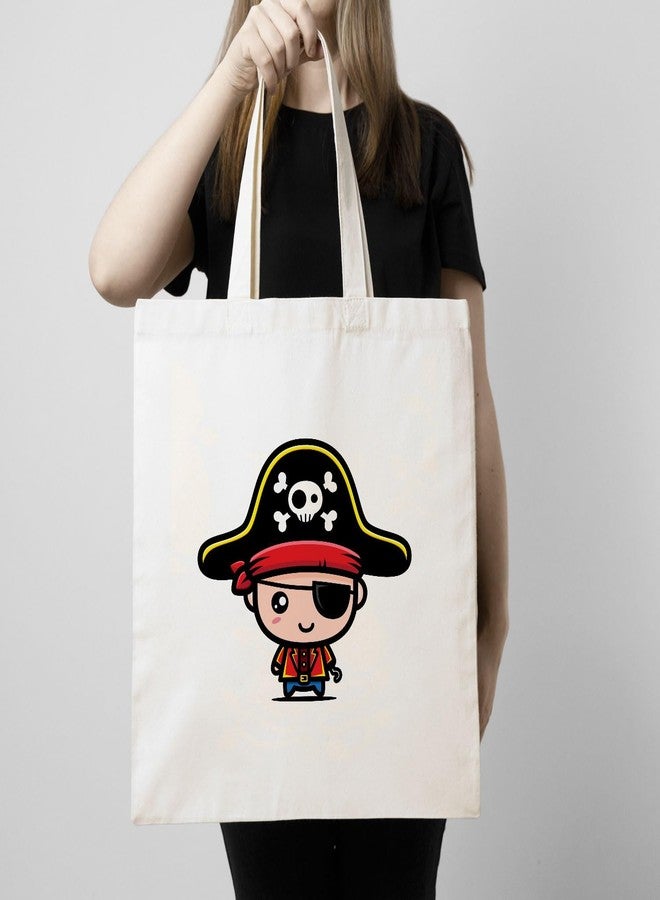 ARTBUG Tote Bag for Women with zip, Aesthetic Canvas tote bag for college girls, office, stylish and reusable - Pirate - D No - 068 - Image 3