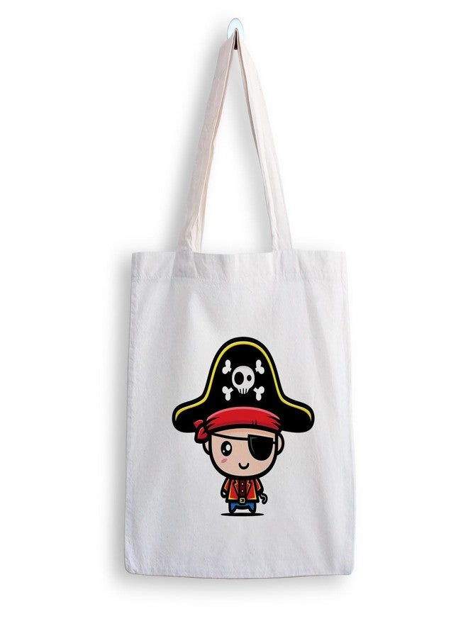 ARTBUG Tote Bag for Women with zip, Aesthetic Canvas tote bag for college girls, office, stylish and reusable - Pirate - D No - 068 - Image 1