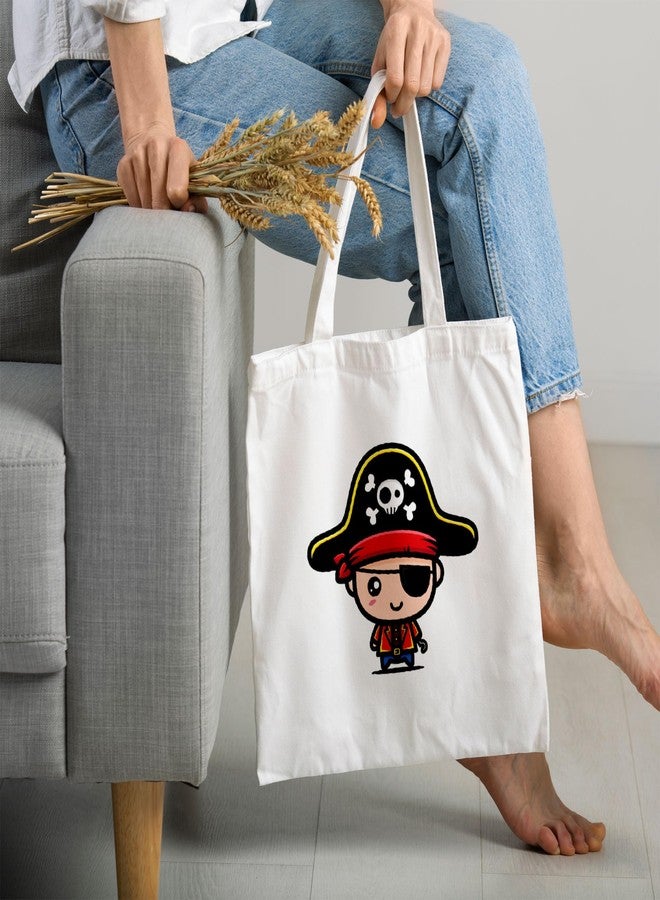 ARTBUG Tote Bag for Women with zip, Aesthetic Canvas tote bag for college girls, office, stylish and reusable - Pirate - D No - 068 - Image 2
