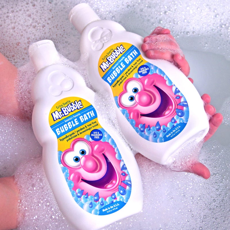 Mr. Bubble Extra Gentle Bubble Bath - Hypoallergenic, Tear Free Bubble Bath Solution Perfect for Sensitive Skin (Pack of 2 Bottles, 16 fl oz Each) - Image 4
