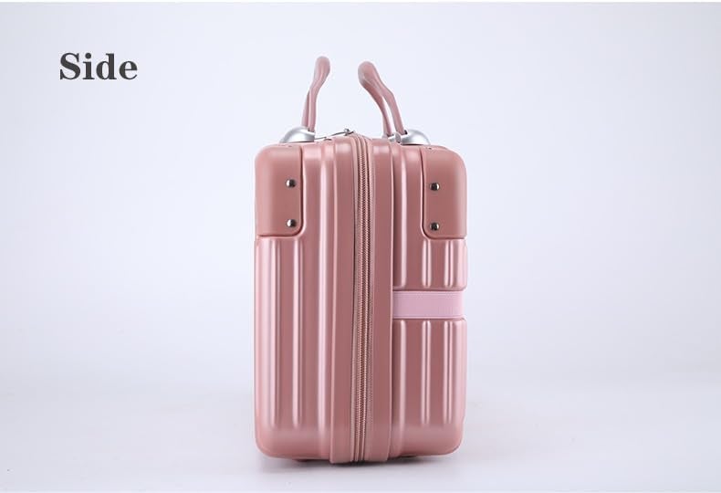 SUNBEET Makeup Case Suitcase, Mini Bag, Mini Hard Shell Travel Luggage, Women Portable Water Proof Carrying Suitcase, Organizer Bag, Small Hard Shell Cosmetic Lugge Bag, Water Proof (C-Rose-Gold) - Image 4