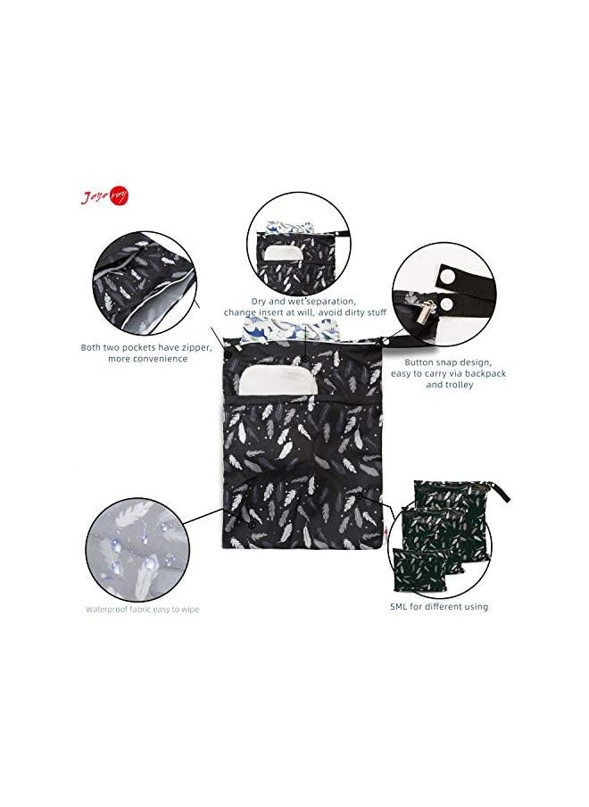 Generic - 3 Packs Wet Dry Bag Wet Bag For Cloth Diapers Wet Bags For Baby Wet Bags Cloth Diaper Wet Bag Wet Bag For Swimsuit Wet Dry Bags For Diaper Bag Baby Wet Bag Cloth Diaper Bag Wet Dry Bags - Image 1