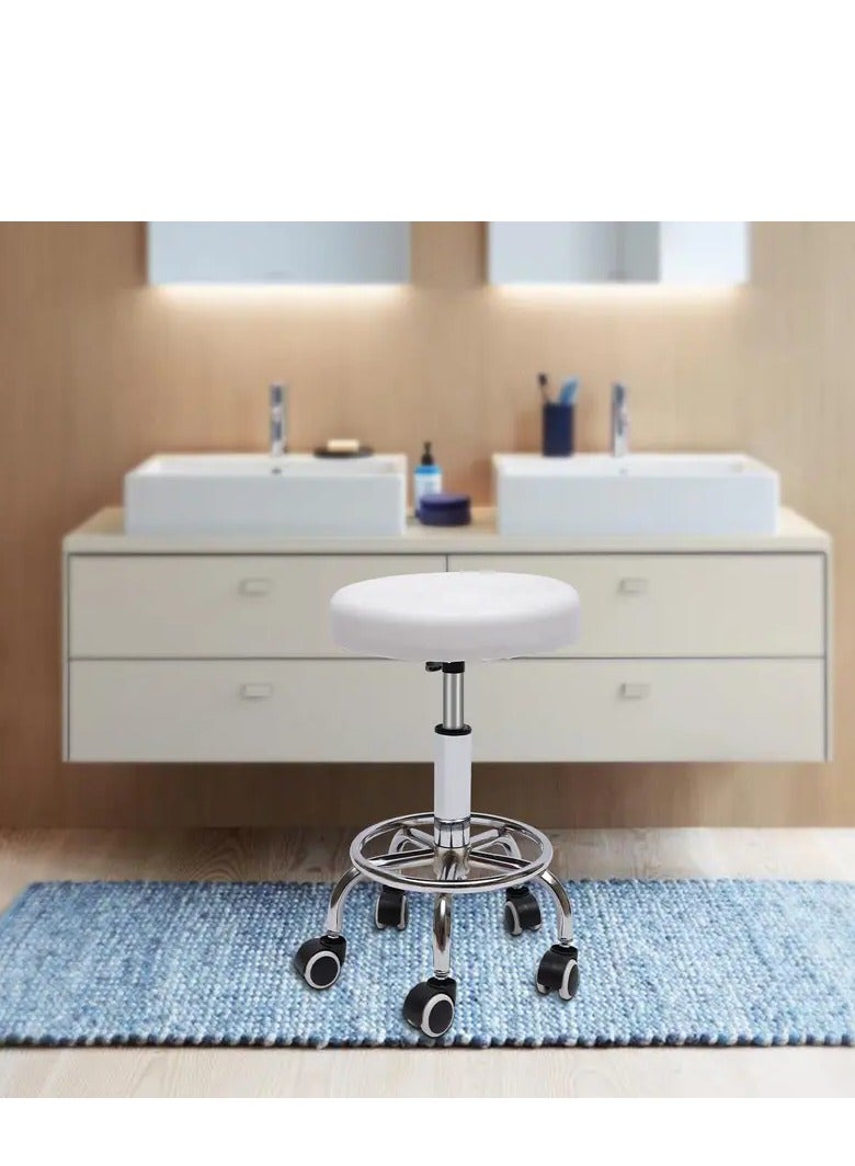 Generic Hydraulic chair Stool with Adjustable Height for Salon Bars Home Office Rolling Rotating Chairs Equipped  5 Wheels - Image 5