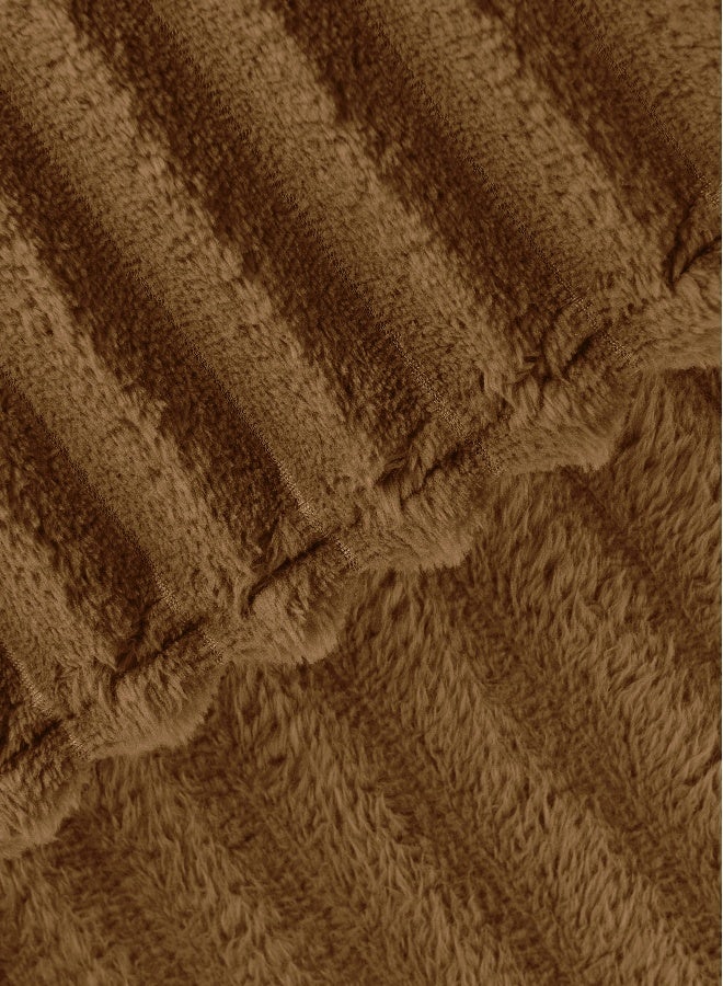 ايست من نون بطانية جاكار مضلعة ثلاثية الأبعاد ناعمة ودافئة مريح، رقيق - Image 4