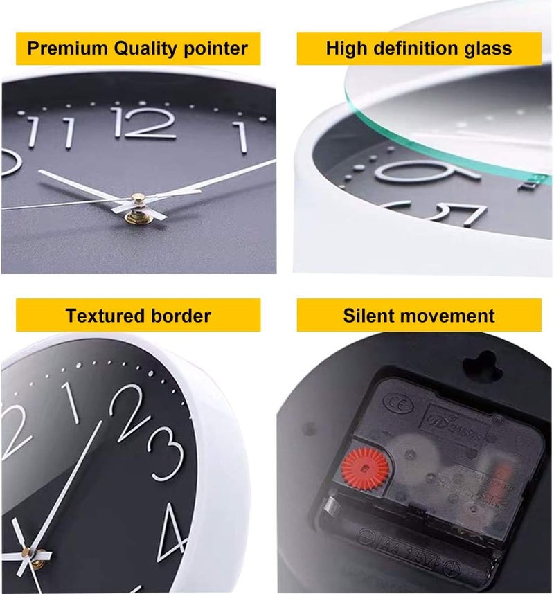 klarako Modern Wall Clock, with 3 Inside Layer, Durable ABS Material, Sliver Color, Multifunction Home Safe Container Box, for Money Stash Jewelry Valuables Cash Storage - Image 5