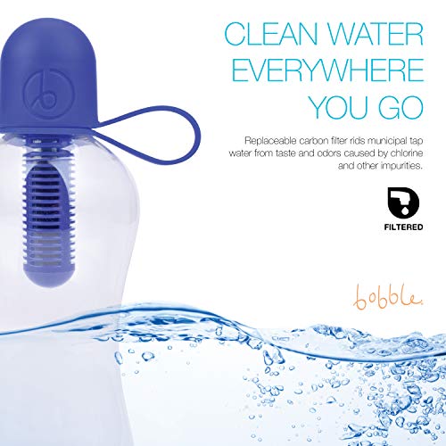 Bobble Classic Water Bottle, Filtered Water, BPA-Free Reusable Bottle, Soft Touch Carry Cap with Replaceable Carbon Filter for Sustainable Water and Hydration 18.5 oz (Lime) - Image 3