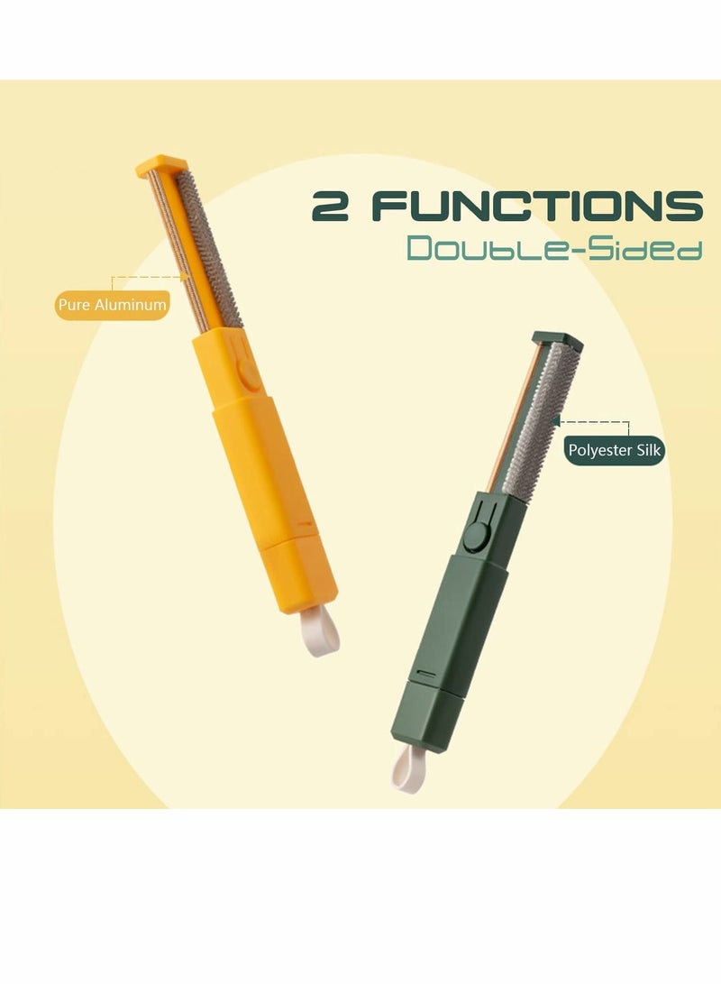 SYOSI 1 فرشاة لإزالة شعر الحيوانات والوبر والوبر، شفرات ثنائية الجوانب من الألمنيوم النقي مع قاعدة تنظيف ذاتي، فرشاة إزالة الوبر مثالية للملابس، الأريكة، السجاد، مقعد السيارة، الأثاث (وردي) - Image 5