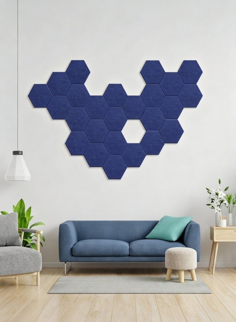 RAWAID Hexagonal Acoustic Panels-12 Pack High-Density Sound Absorbing Panels 12"X10"X0.4" for Enhanced Noise Reduction, DIY Design, Idea for Studios, Offices, and Home Theaters - Image 5