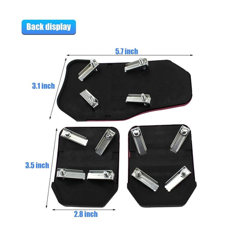 mr.fix Mr Fix؟ 3 قطع وسادة دواسة رياضية مضادة للانزلاق من سبائك الألومنيوم، غطاء دواسة تسريع، فرامل، ودبرياج، مجموعة أغطية بديلة (فضي) متوافقة مع بوليرو - Image 5