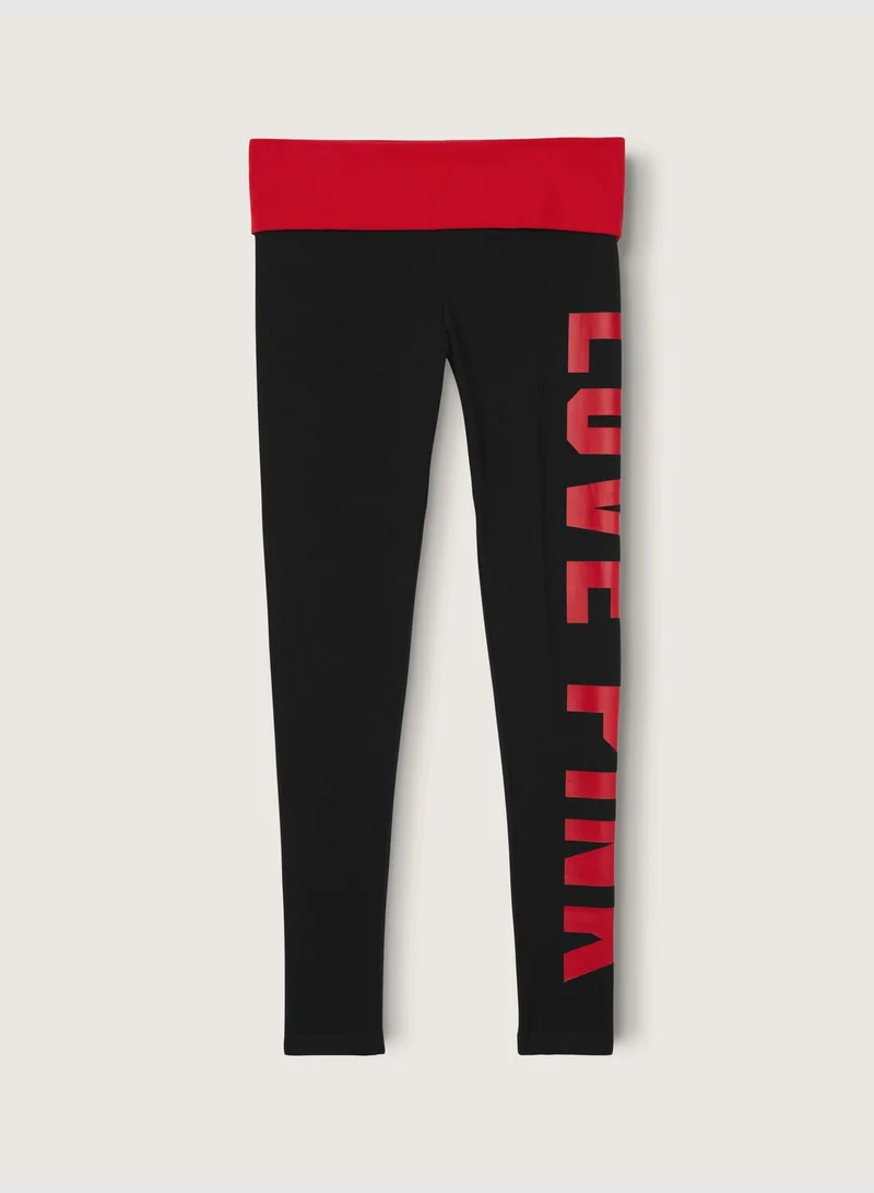 PINK Cotton Foldover Legging in Full Length