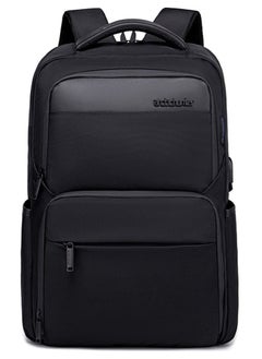 ARCTIC HUNTER Classic Travel Laptop Bag, Large Backpack with USB Charging and Headset Port Fits 15.6 Inch Notebook for Men, Black  - Image 1