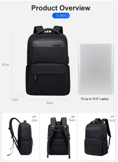 ARCTIC HUNTER Classic Travel Laptop Bag, Large Backpack with USB Charging and Headset Port Fits 15.6 Inch Notebook for Men, Black  - Image 4