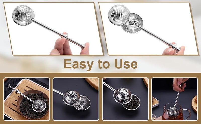 DS ENTERPRISE Stainless Steel Tea Infuser Strainer Spoon Tea Ball, Teapot Filters Tea Interval Diffuser for Coffee Beans, Mesh Style Loose Leaf Filter, Spices, Seasonings for Home or Office. (Tea Infuser Spoon) - Image 4