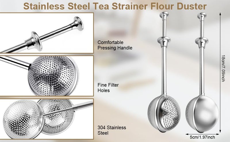 DS ENTERPRISE Stainless Steel Tea Infuser Strainer Spoon Tea Ball, Teapot Filters Tea Interval Diffuser for Coffee Beans, Mesh Style Loose Leaf Filter, Spices, Seasonings for Home or Office. (Tea Infuser Spoon) - Image 2