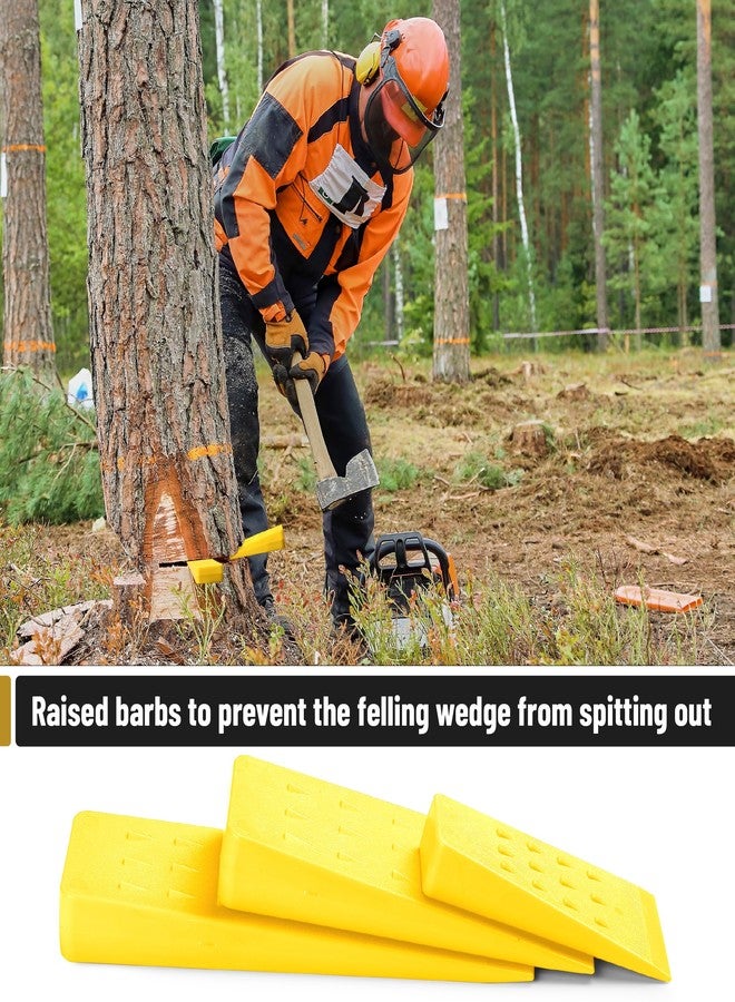 UNCO- Tree Felling Wedges with Spikes, 4Pack, 5.5" & 8" Wedges with Storage Bag, Splitting Wedge, Plastic Wedges, Logging Tools and Equipment, - Image 4